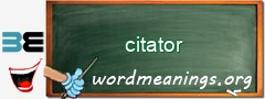 WordMeaning blackboard for citator